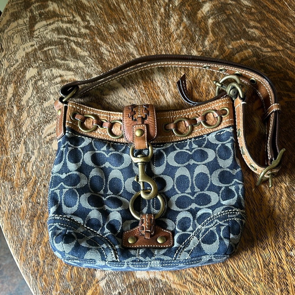 Coach denim bag